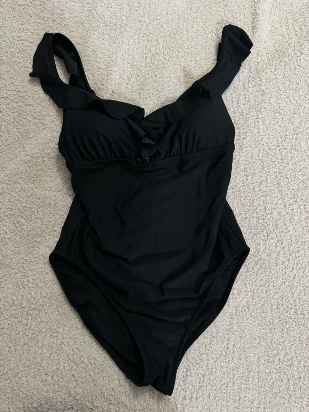J.Crew Flutter Sleeve Black One-Piece Swimsuit 🩱- Small 🖤 - Picture 4 of 7